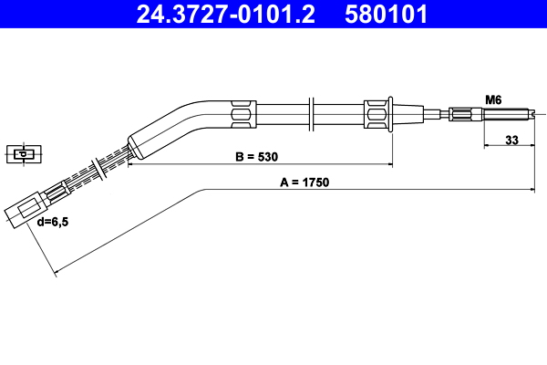 Handremkabel ATE 24.3727-0101.2