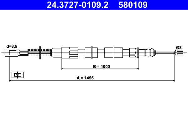 Handremkabel ATE 24.3727-0109.2