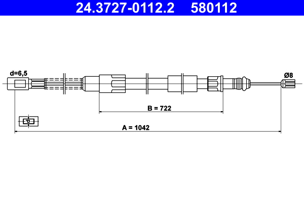 Handremkabel ATE 24.3727-0112.2