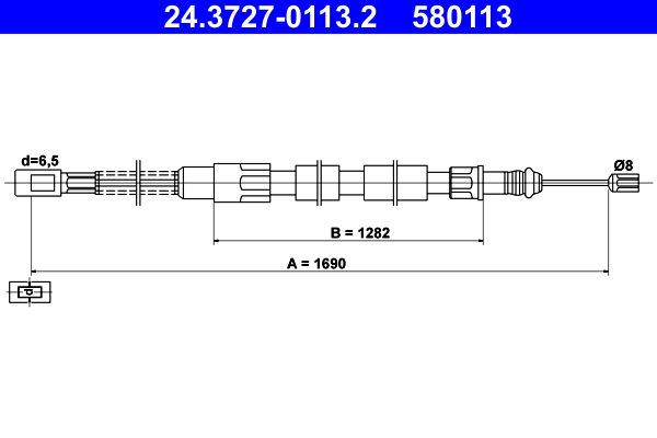 Handremkabel ATE 24.3727-0113.2