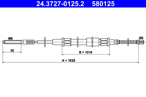 Handremkabel ATE 24.3727-0125.2