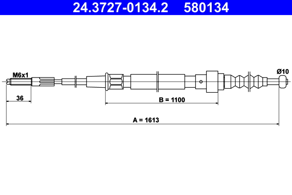 Handremkabel ATE 24.3727-0134.2