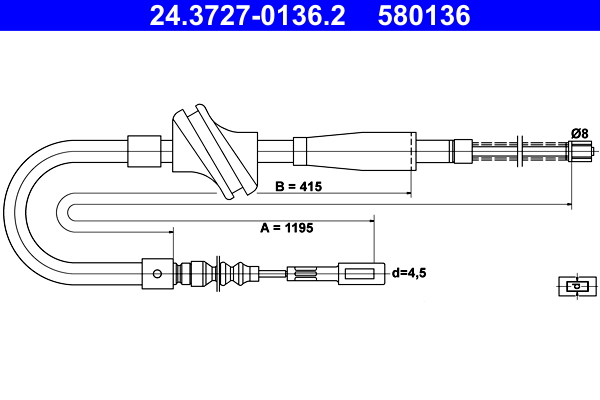 Handremkabel ATE 24.3727-0136.2