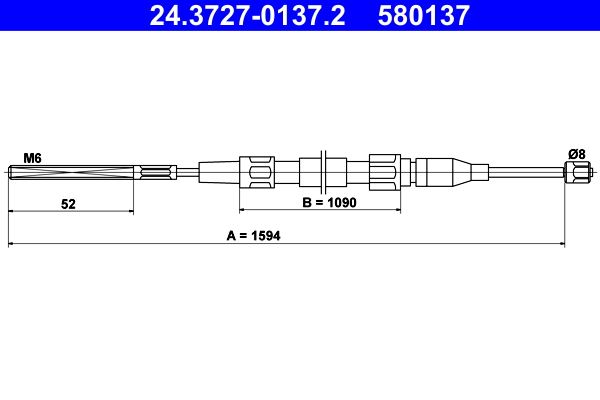 Handremkabel ATE 24.3727-0137.2