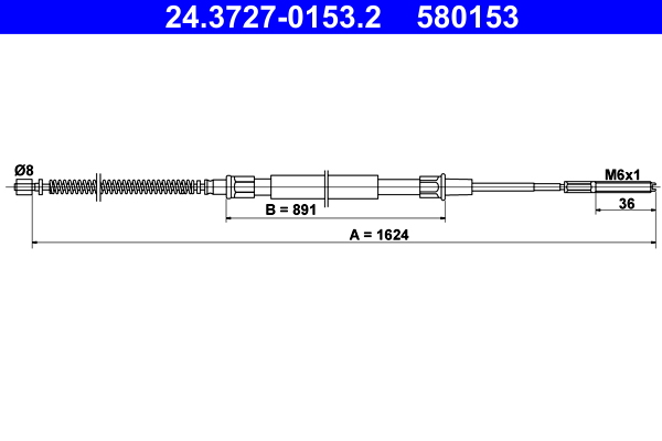 Handremkabel ATE 24.3727-0153.2