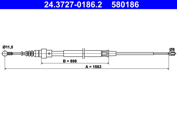 Handremkabel ATE 24.3727-0186.2