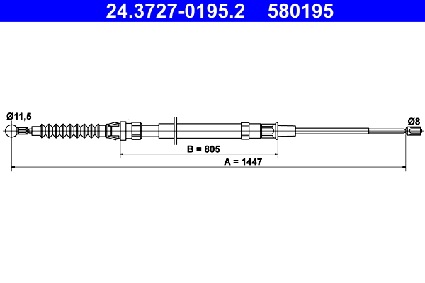 Handremkabel ATE 24.3727-0195.2