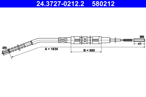 Handremkabel ATE 24.3727-0212.2