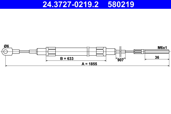 Handremkabel ATE 24.3727-0219.2