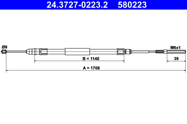 Handremkabel ATE 24.3727-0223.2