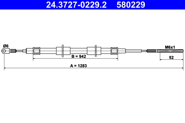 Handremkabel ATE 24.3727-0229.2