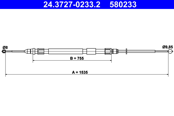 Handremkabel ATE 24.3727-0233.2