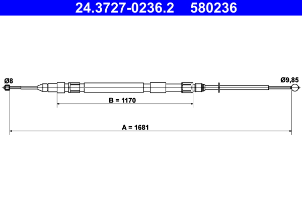 Handremkabel ATE 24.3727-0236.2