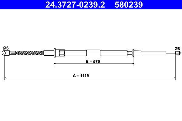 Handremkabel ATE 24.3727-0239.2