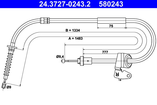 Handremkabel ATE 24.3727-0243.2