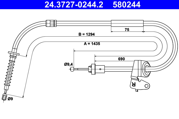 Handremkabel ATE 24.3727-0244.2