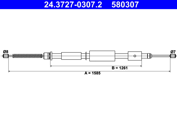 Handremkabel ATE 24.3727-0307.2