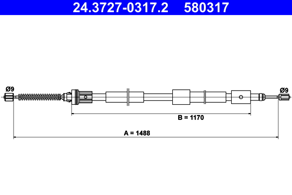 Handremkabel ATE 24.3727-0317.2