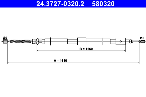 Handremkabel ATE 24.3727-0320.2