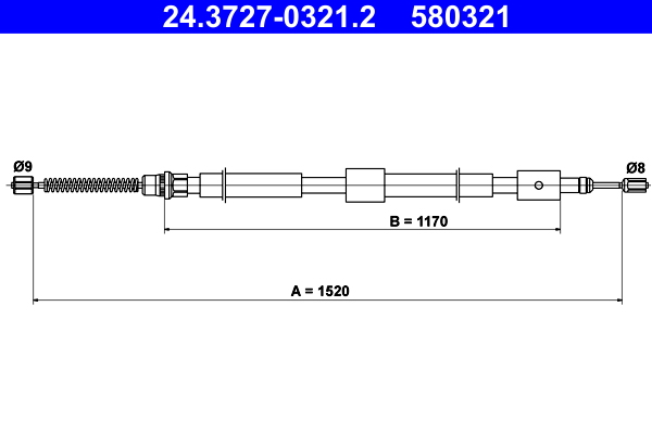 Handremkabel ATE 24.3727-0321.2