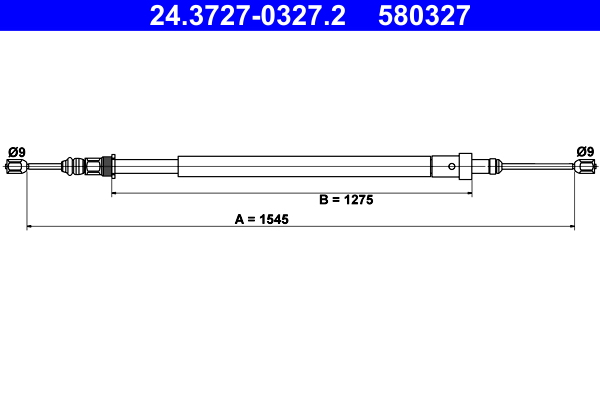 Handremkabel ATE 24.3727-0327.2