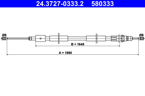 Handremkabel ATE 24.3727-0333.2