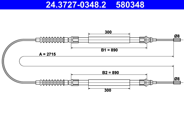 Handremkabel ATE 24.3727-0348.2