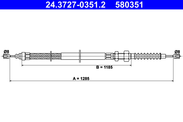 Handremkabel ATE 24.3727-0351.2