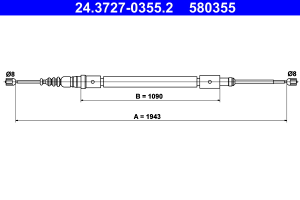 ATE Handremkabel 24.3727-0355.2