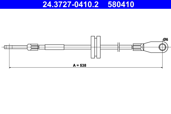 Handremkabel ATE 24.3727-0410.2