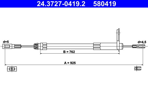 Handremkabel ATE 24.3727-0419.2