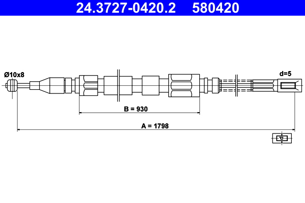 Handremkabel ATE 24.3727-0420.2