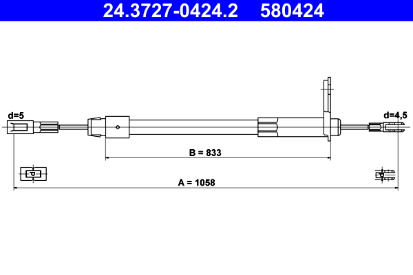 Handremkabel ATE 24.3727-0424.2