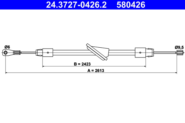 Handremkabel ATE 24.3727-0426.2