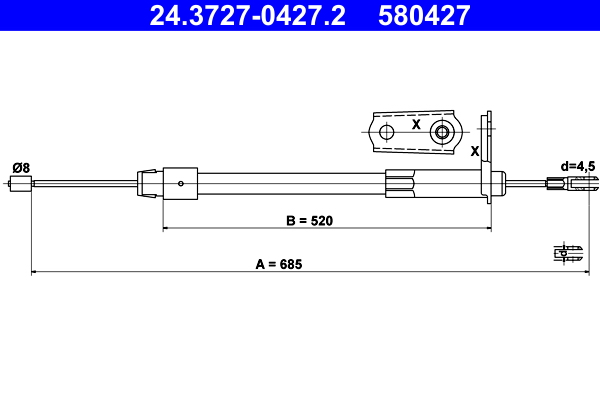 Handremkabel ATE 24.3727-0427.2