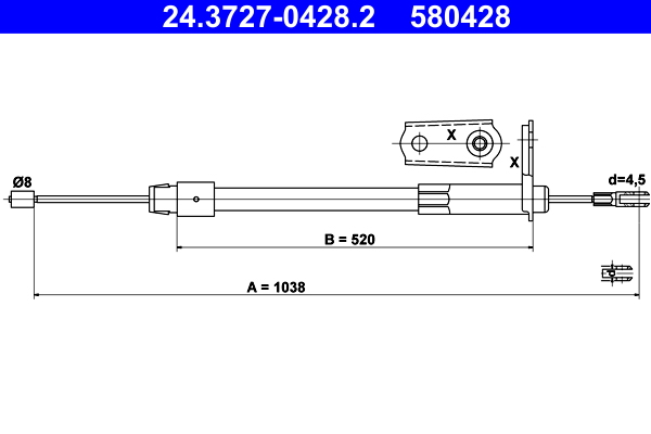 Handremkabel ATE 24.3727-0428.2