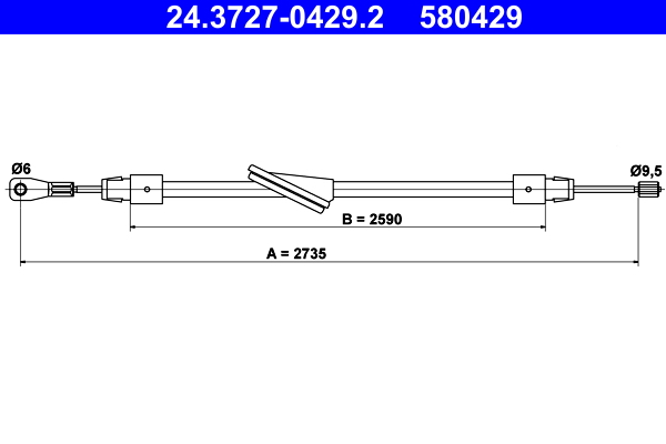 Handremkabel ATE 24.3727-0429.2