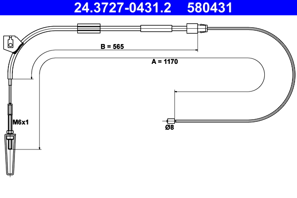 Handremkabel ATE 24.3727-0431.2