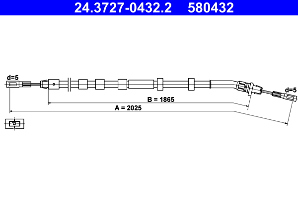 Handremkabel ATE 24.3727-0432.2