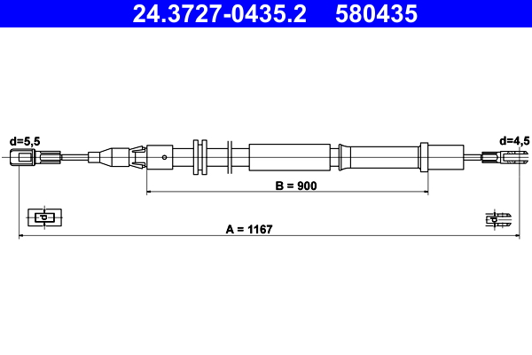 Handremkabel ATE 24.3727-0435.2