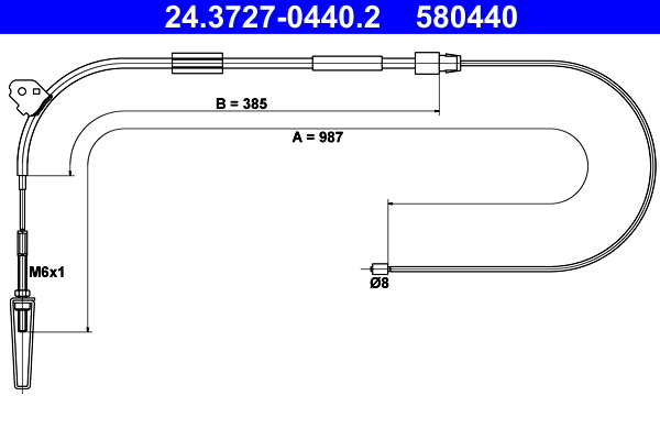 Handremkabel ATE 24.3727-0440.2