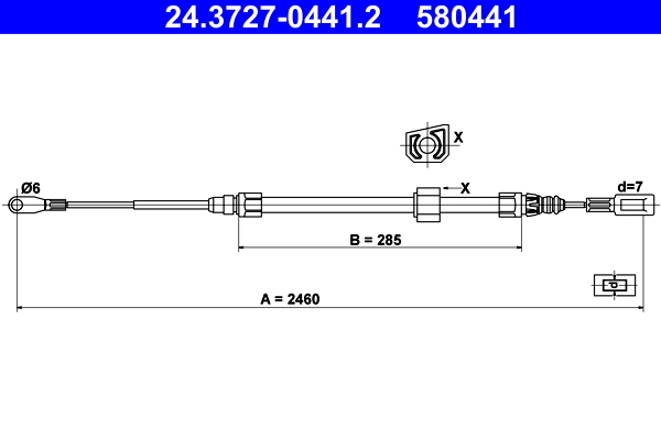 Handremkabel ATE 24.3727-0441.2