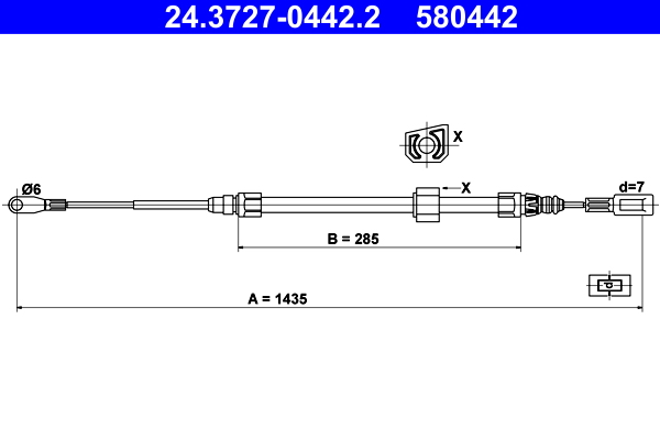 Handremkabel ATE 24.3727-0442.2