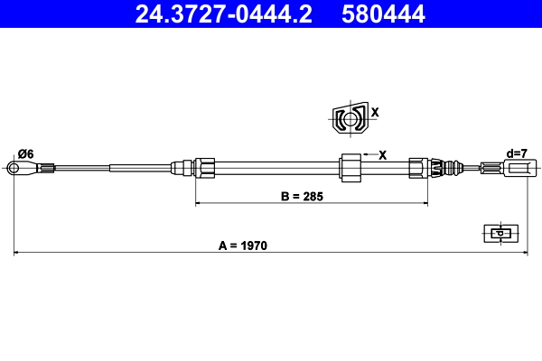 Handremkabel ATE 24.3727-0444.2