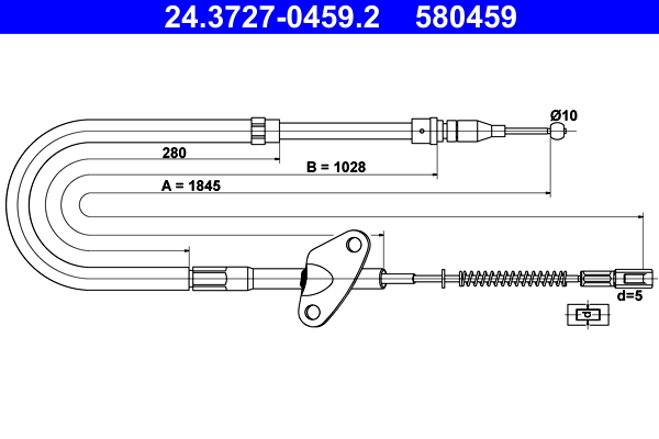 Handremkabel ATE 24.3727-0459.2