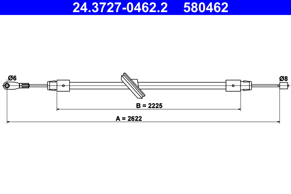 Handremkabel ATE 24.3727-0462.2