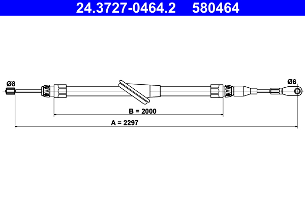 Handremkabel ATE 24.3727-0464.2