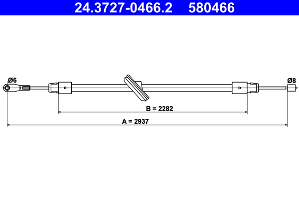 Handremkabel ATE 24.3727-0466.2