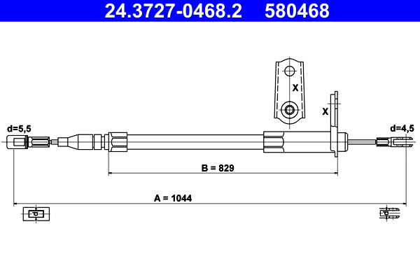 Handremkabel ATE 24.3727-0468.2