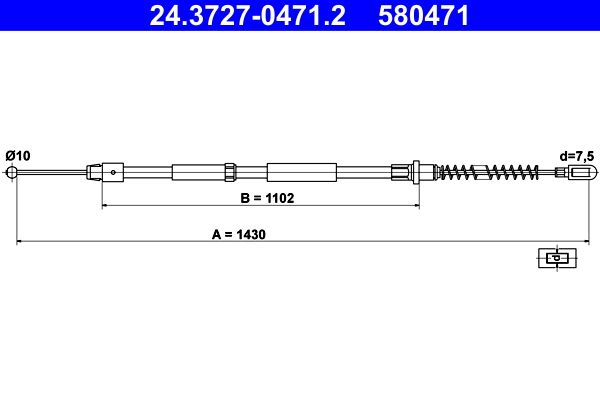 Handremkabel ATE 24.3727-0471.2